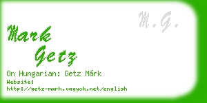 mark getz business card
